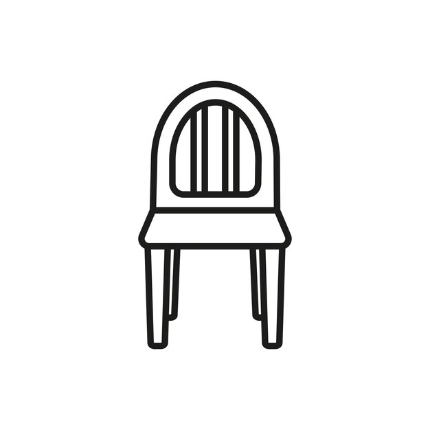 Plantillas de diseño vectorial de iconas de sillas simples y modernas