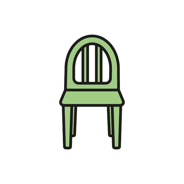 Plantillas de diseño vectorial de iconas de sillas simples y modernas