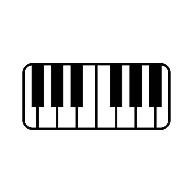 plantillas de diseño vectorial de iconas de teclado de piano