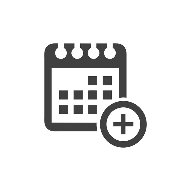 Plantillas de diseño vectorial de icones de calendario aisladas en fondo blanco