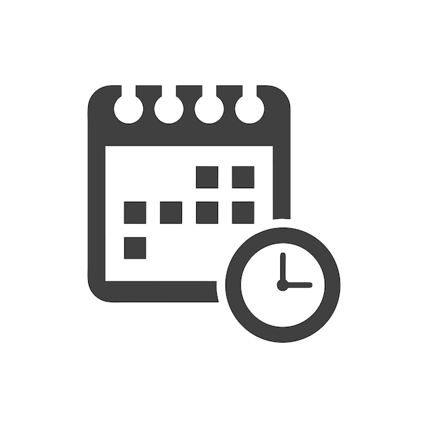 Plantillas de diseño vectorial de icones de calendario aisladas en fondo blanco