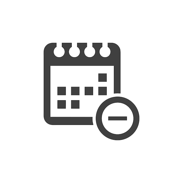 Plantillas de diseño vectorial de icones de calendario aisladas en fondo blanco