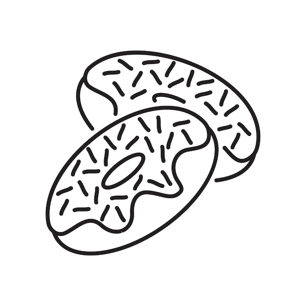 plantillas de diseño vectorial de icones de rosquillas blancas en el fondo
