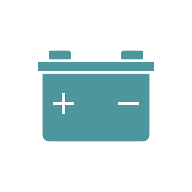 Las plantillas de diseño vectorial del icono de la batería del acumulador son un concepto simple y moderno