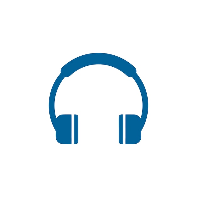 Las plantillas de diseño vectorial de iconos de auriculares aisladas sobre un fondo blanco