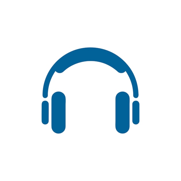 Las plantillas de diseño vectorial de iconos de auriculares aisladas sobre un fondo blanco