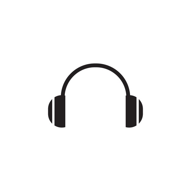 plantillas de diseño vectorial de iconos de auriculares