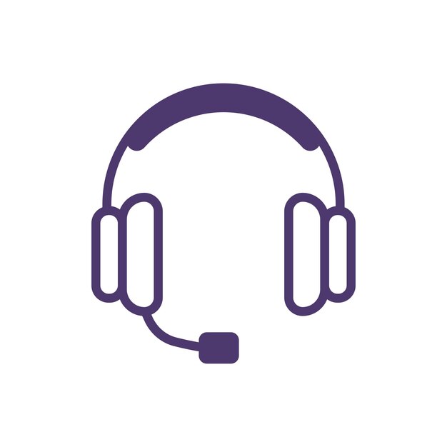 plantillas de diseño vectorial de iconos de auriculares
