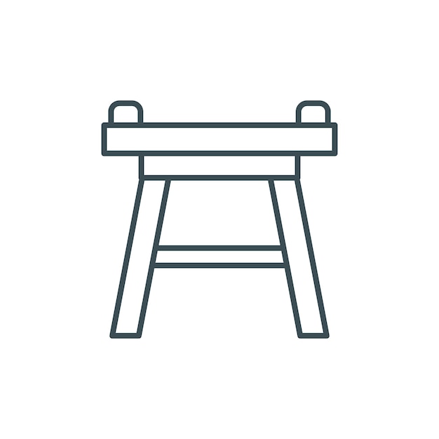 Plantillas de diseño vectorial de íconos de banco de trabajo simples y modernas aisladas sobre fondo blanco