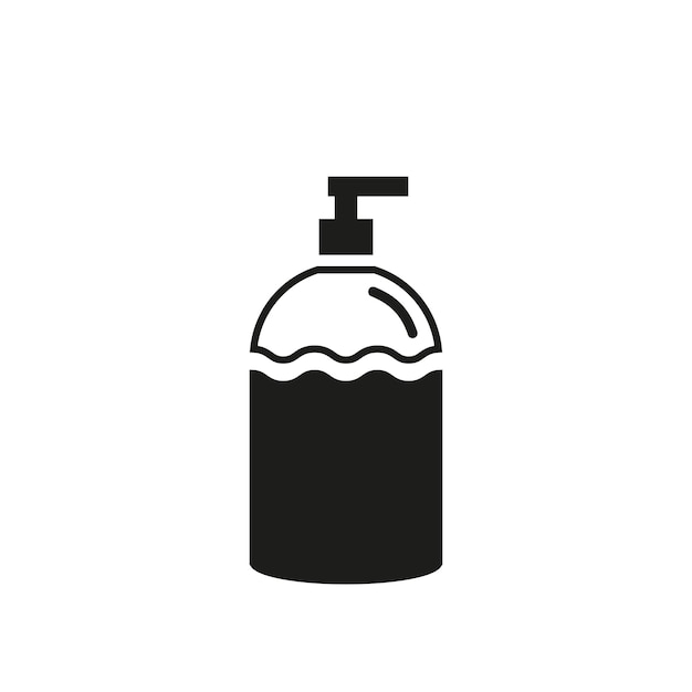 Plantillas de diseño vectorial de íconos de baño de jabón líquido simples y modernas