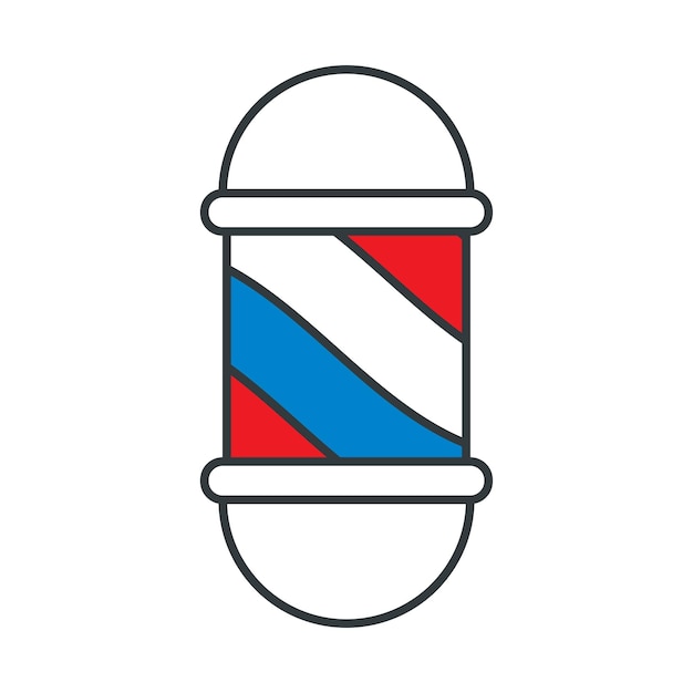 Las plantillas de diseño vectorial de iconos de Barber Lamp Pole son simples y modernas