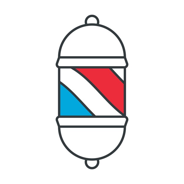 Las plantillas de diseño vectorial de iconos de Barber Lamp Pole son simples y modernas