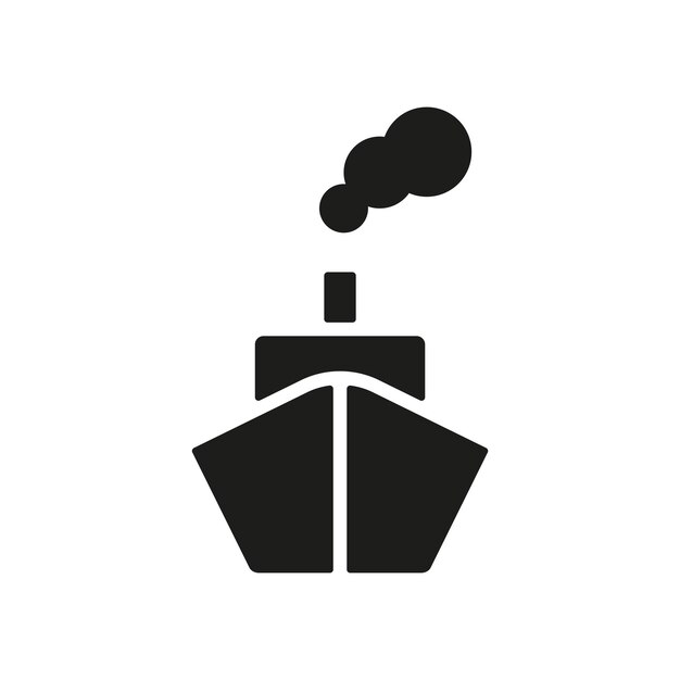 Las plantillas de diseño vectorial de iconos de barcos son simples y modernas