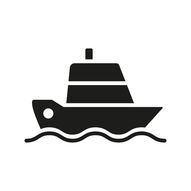 Las plantillas de diseño vectorial de iconos de barcos son simples y modernas