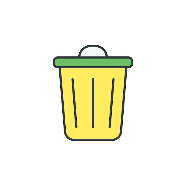 Plantillas de diseño vectorial de iconos de basura concepto simple y moderno