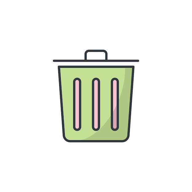 Plantillas de diseño vectorial de iconos de basura concepto simple y moderno