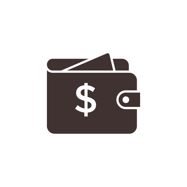 plantillas de diseño vectorial de iconos de billetera sobre fondo blanco