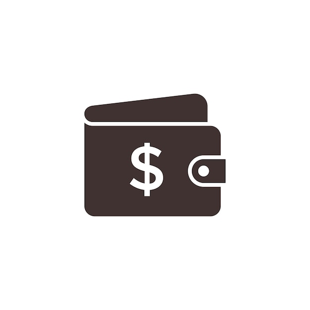 plantillas de diseño vectorial de iconos de billetera sobre fondo blanco