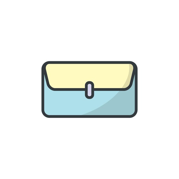 Las plantillas de diseño vectorial de los iconos de las bolsas de embrague aisladas sobre un fondo blanco