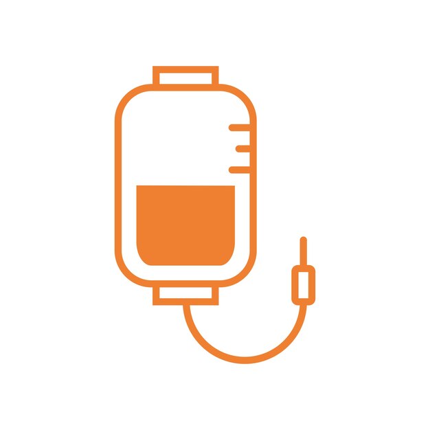 plantillas de diseño vectorial de íconos de bolsas de sangre de infusión