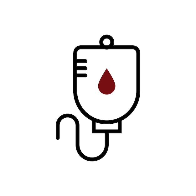 plantillas de diseño vectorial de íconos de bolsas de sangre de infusión