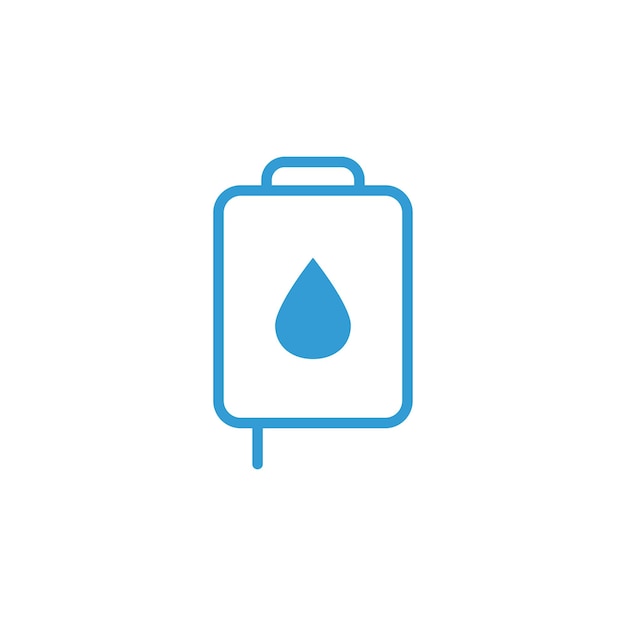 Las plantillas de diseño vectorial de los iconos de las bolsas de sangre son simples y modernas