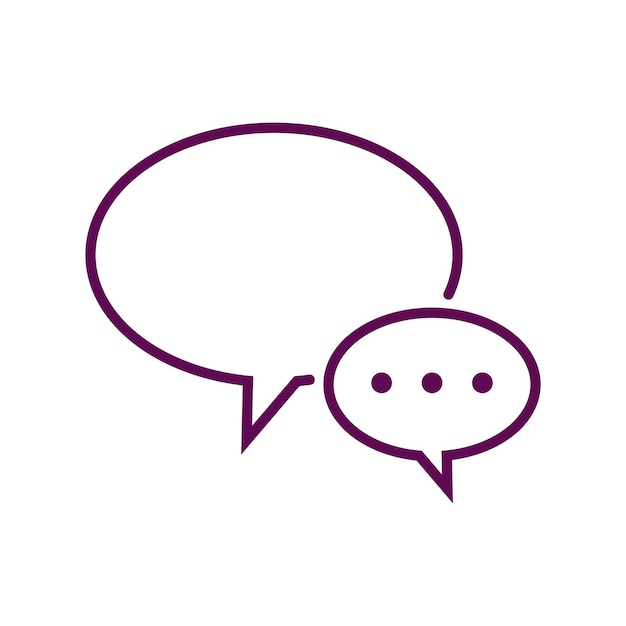 Las plantillas de diseño vectorial de los iconos de la burbuja de habla de chat