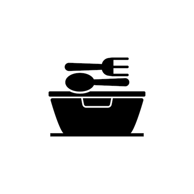 plantillas de diseño vectorial de iconos de cajas de almuerzo
