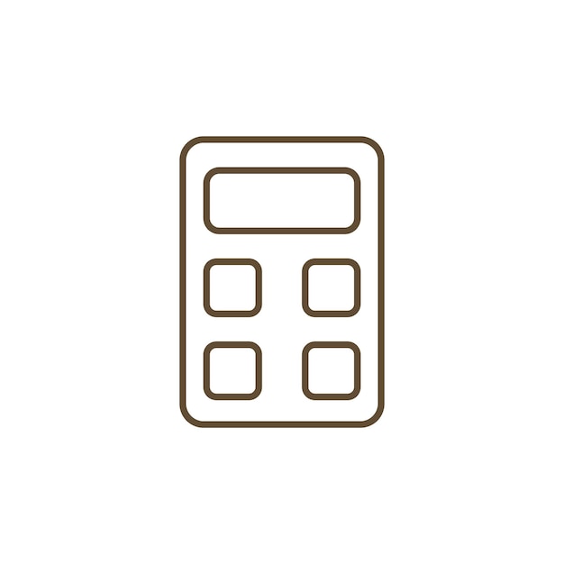 Las plantillas de diseño vectorial de los íconos de la calculadora sobre un fondo blanco