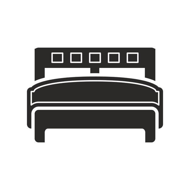 plantillas de diseño vectorial de íconos de cama