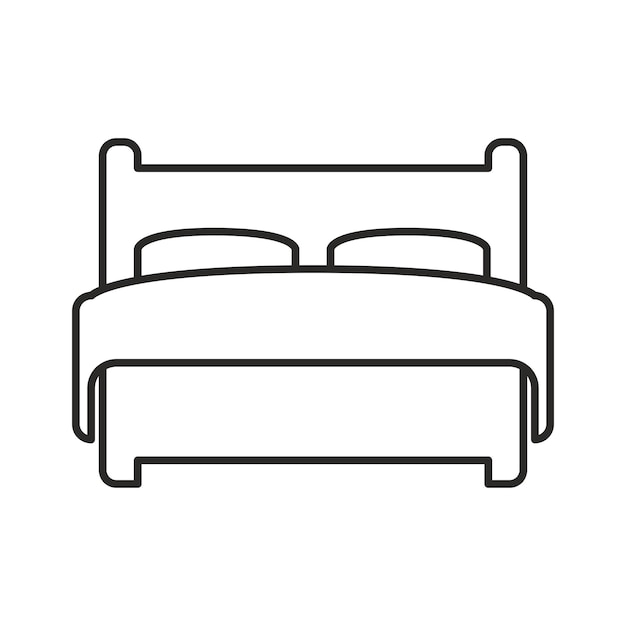 plantillas de diseño vectorial de íconos de cama