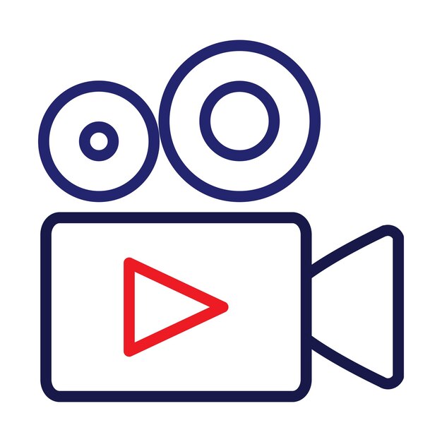 plantillas de diseño vectorial de íconos de cámaras de video