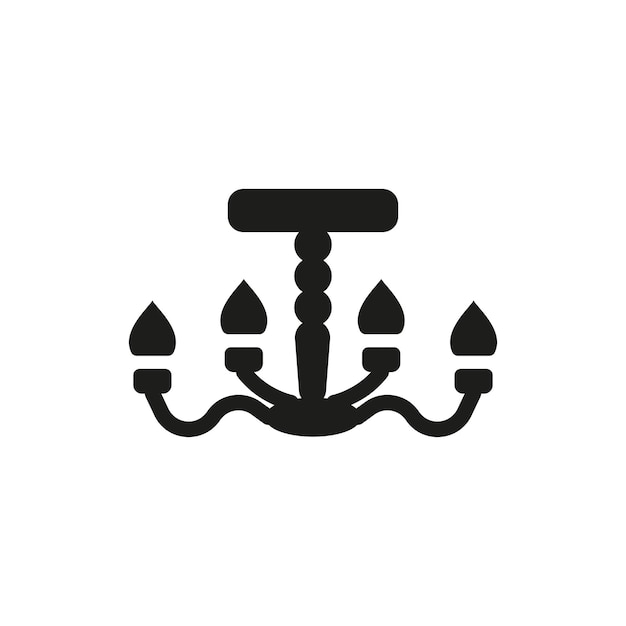 Plantillas de diseño vectorial de iconos de candelabros simples y modernas