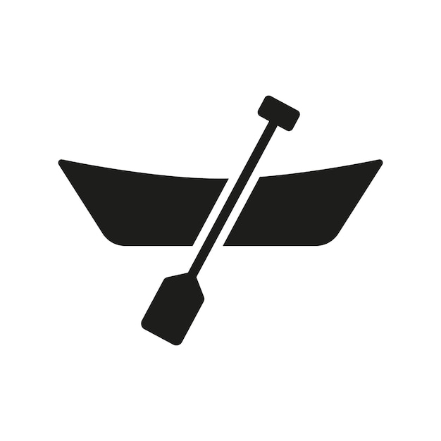 Plantillas de diseño vectorial de iconos de canoa simples y modernas