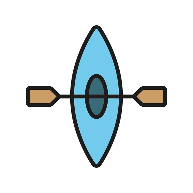 Plantillas de diseño vectorial de iconos de canoa simples y modernas