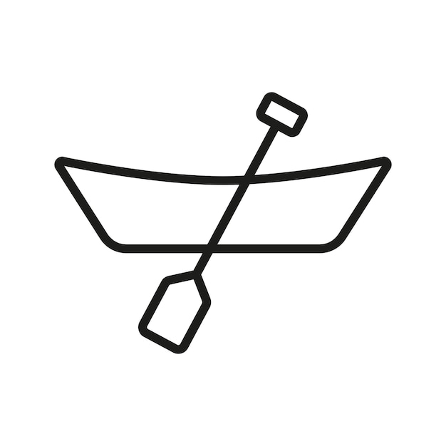 Plantillas de diseño vectorial de iconos de canoa simples y modernas