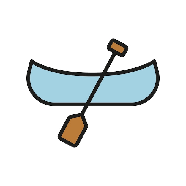Plantillas de diseño vectorial de iconos de canoa simples y modernas