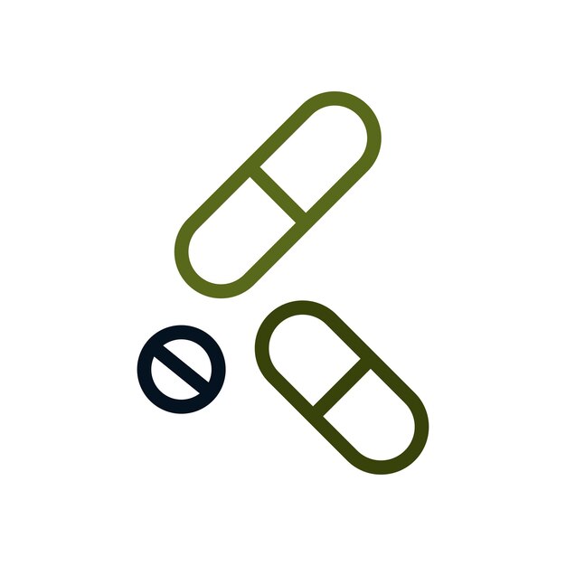 plantillas de diseño vectorial de iconos de cápsulas y pastillas