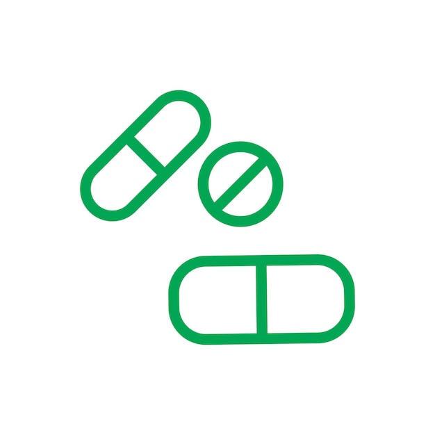 plantillas de diseño vectorial de iconos de cápsulas y pastillas