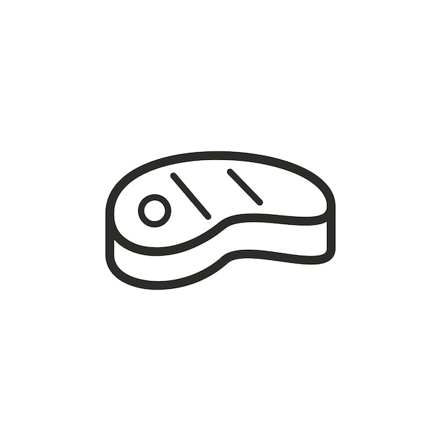 Las plantillas de diseño vectorial de íconos de carne aisladas sobre un fondo blanco