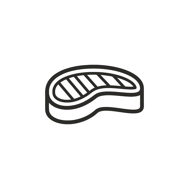 Las plantillas de diseño vectorial de íconos de carne aisladas sobre un fondo blanco