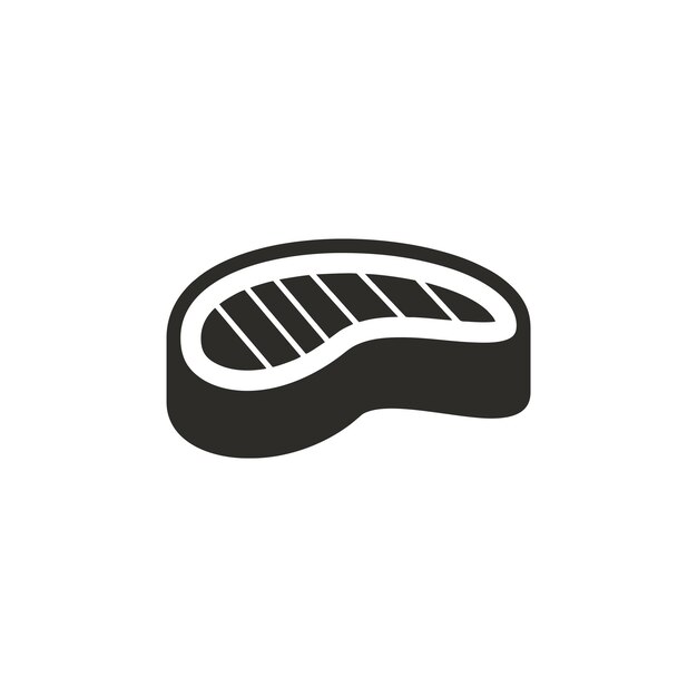 Las plantillas de diseño vectorial de íconos de carne aisladas sobre un fondo blanco