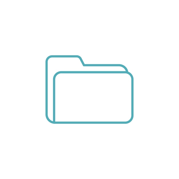 Plantillas de diseño vectorial de iconos de carpetas concepto simple y moderno