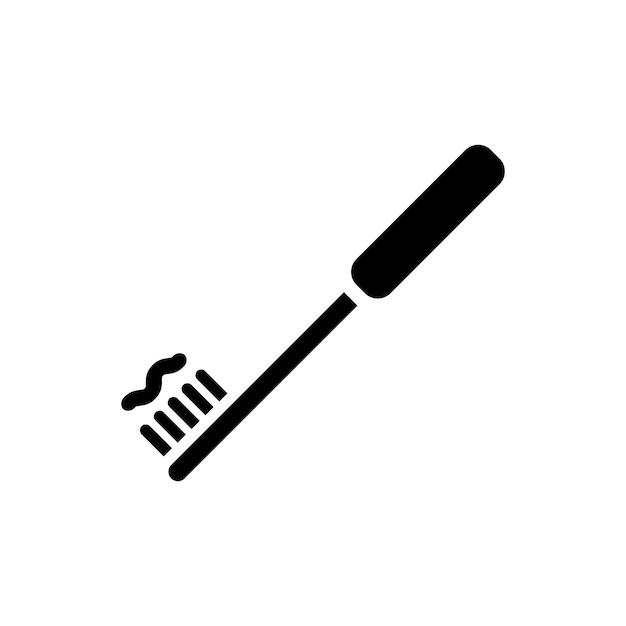 Las plantillas de diseño vectorial de los iconos de los cepillos de dientes son simples y modernas