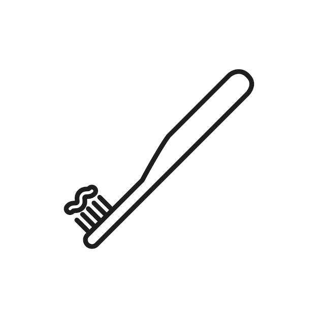 Las plantillas de diseño vectorial de los iconos de los cepillos de dientes son simples y modernas