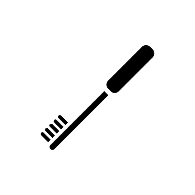 Las plantillas de diseño vectorial de los iconos de los cepillos de dientes son simples y modernas