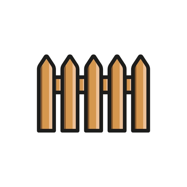 Plantillas de diseño vectorial de iconos de cercas simples y modernas