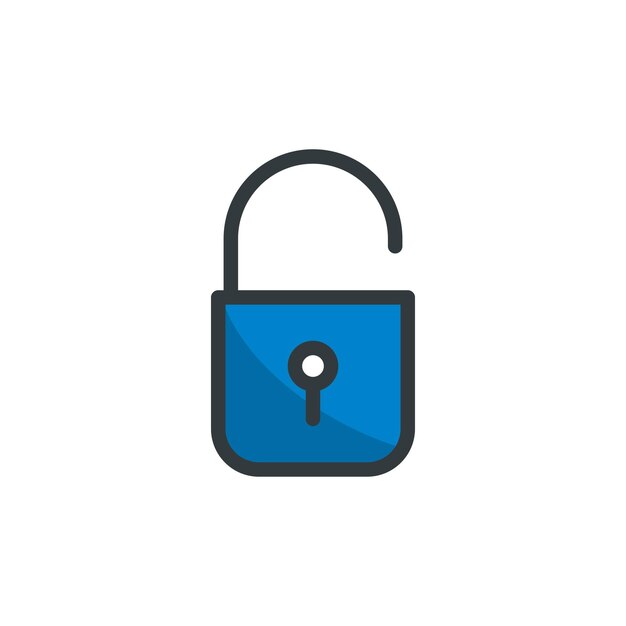 Plantillas de diseño vectorial de iconos de cerraduras simples y modernas