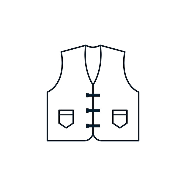 Plantillas de diseño vectorial de iconos de chaleco concepto simple y moderno