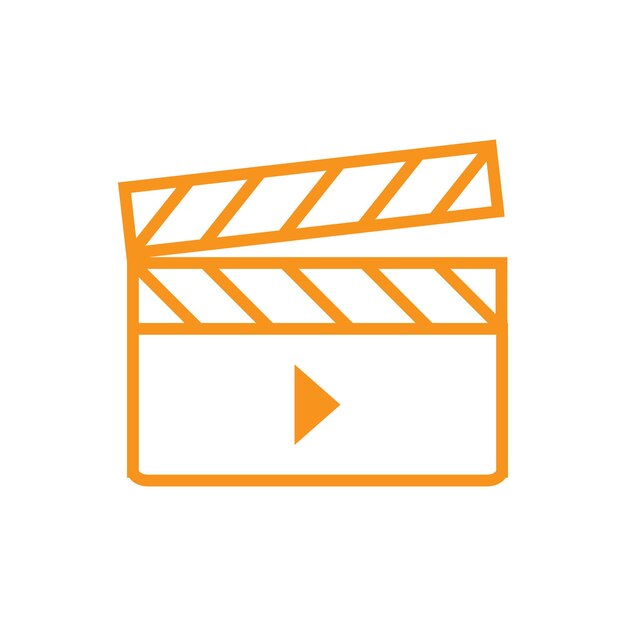 Las plantillas de diseño vectorial de iconos de Clapper Board